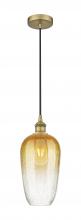 Innovations Lighting 616-1P-BB-G484-7AM - Brookhaven Flute - 1 Light - 7 inch - Brushed Brass - Cord hung - Mini Pendant