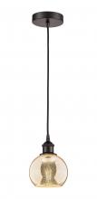 Innovations Lighting 616-1P-OB-G128-6 - Athens - 1 Light - 6 inch - Oil Rubbed Bronze - Cord hung - Mini Pendant