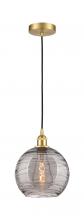 Innovations Lighting 616-1P-SG-G1213-10SM - Athens Deco Swirl - 1 Light - 10 inch - Satin Gold - Cord hung - Mini Pendant