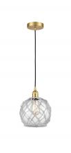 Innovations Lighting 616-1P-SG-G122-8RW - Farmhouse Rope - 1 Light - 8 inch - Satin Gold - Cord hung - Mini Pendant