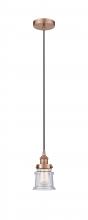 Innovations Lighting 616-1PH-AC-G184S - Canton - 1 Light - 5 inch - Antique Copper - Cord hung - Mini Pendant