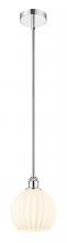 Innovations Lighting 616-1S-PC-G1217-8WV - White Venetian - 1 Light - 8 inch - Polished Chrome - Stem Hung - Mini Pendant