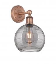 Innovations Lighting 616-1W-AC-G1213-8SM - Athens Deco Swirl - 1 Light - 8 inch - Antique Copper - Sconce