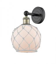 Innovations Lighting 616-1W-BAB-G121-8RW - Farmhouse Rope - 1 Light - 8 inch - Black Antique Brass - Sconce