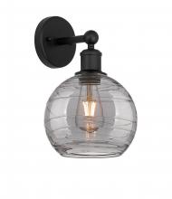 Innovations Lighting 616-1W-BK-G1213-8SM - Athens Deco Swirl - 1 Light - 8 inch - Matte Black - Sconce