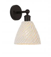 Innovations Lighting 616-1W-OB-NBD-75-NAT - Bristol Natural - 1 Light - 8 inch - Oil Rubbed Bronze - Sconce
