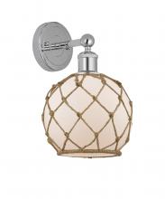 Innovations Lighting 616-1W-PC-G121-8RB - Farmhouse Rope - 1 Light - 8 inch - Polished Chrome - Sconce