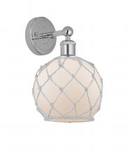 Innovations Lighting 616-1W-PC-G121-8RW - Farmhouse Rope - 1 Light - 8 inch - Polished Chrome - Sconce