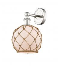 Innovations Lighting 616-1W-PN-G121-8RB - Farmhouse Rope - 1 Light - 8 inch - Polished Nickel - Sconce