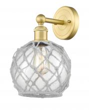 Innovations Lighting 616-1W-SG-G122-8RW - Farmhouse Rope - 1 Light - 8 inch - Satin Gold - Sconce