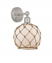 Innovations Lighting 616-1W-SN-G121-8RB - Farmhouse Rope - 1 Light - 8 inch - Brushed Satin Nickel - Sconce