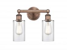 Innovations Lighting 616-2W-AC-G802 - Clymer - 2 Light - 13 inch - Antique Copper - Bath Vanity Light