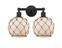 Innovations Lighting 616-2W-OB-G121-8RB - Farmhouse Rope - 2 Light - 17 inch - Oil Rubbed Bronze - Bath Vanity Light