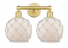 Innovations Lighting 616-2W-SG-G121-8RW - Farmhouse Rope - 2 Light - 17 inch - Satin Gold - Bath Vanity Light