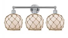 Innovations Lighting 616-3W-PC-G121-8RB - Farmhouse Rope - 3 Light - 26 inch - Polished Chrome - Bath Vanity Light