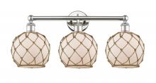 Innovations Lighting 616-3W-PN-G121-8RB - Farmhouse Rope - 3 Light - 26 inch - Polished Nickel - Bath Vanity Light