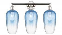 Innovations Lighting 616-3W-PN-G484-7SB - Brookhaven Flute - 3 Light - 25 inch - Polished Nickel - Bath Vanity Light