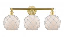 Innovations Lighting 616-3W-SG-G121-8RW - Farmhouse Rope - 3 Light - 26 inch - Satin Gold - Bath Vanity Light