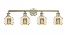 Innovations Lighting 616-4W-AB-G128-6 - Athens - 4 Light - 33 inch - Antique Brass - Bath Vanity Light