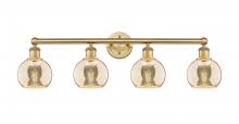 Innovations Lighting 616-4W-BB-G128-6 - Athens - 4 Light - 33 inch - Brushed Brass - Bath Vanity Light