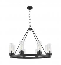 Innovations Lighting 617-8CR-BK-G617-8SDY - Boreas - 6 Light - 36 inch - Matte Black - Chandelier