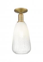 Innovations Lighting 716-1C-BB-G480-6OP - Brookhaven Almond - 1 Light - 6 inch - Brushed Brass - Semi-Flush Mount