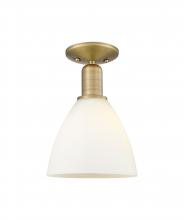 Innovations Lighting 716-1C-BB-GBD-751 - Bristol - 1 Light - 8 inch - Brushed Brass - Semi-Flush Mount