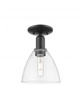 Innovations Lighting 716-1C-BK-GBD-752 - Bristol - 1 Light - 8 inch - Matte Black - Semi-Flush Mount