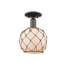 Innovations Lighting 716-1C-OB-G121-8RB - Farmhouse Rope - 1 Light - 8 inch - Oil Rubbed Bronze - Semi-Flush Mount