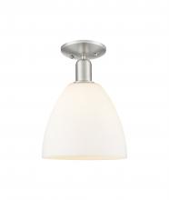 Innovations Lighting 716-1C-SN-GBD-91 - Bristol - 1 Light - 9 inch - Brushed Satin Nickel - Semi-Flush Mount