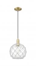 Innovations Lighting 716-1P-AB-G122-10RW - Farmhouse Rope - 1 Light - 10 inch - Antique Brass - Cord hung - Mini Pendant