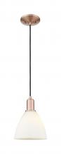 Innovations Lighting 716-1P-AC-GBD-751 - Bristol - 1 Light - 8 inch - Antique Copper - Cord hung - Mini Pendant