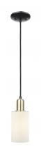 Innovations Lighting 716-1P-BAB-G801 - Clymer - 1 Light - 4 inch - Black Antique Brass - Cord hung - Mini Pendant