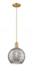 Innovations Lighting 716-1P-BB-G1213-10SM - Athens Deco Swirl - 1 Light - 10 inch - Brushed Brass - Cord hung - Mini Pendant