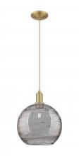 Innovations Lighting 716-1P-BB-G1213-12SM - Athens Deco Swirl - 1 Light - 12 inch - Brushed Brass - Cord hung - Mini Pendant