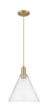 Innovations Lighting 716-1P-BB-GBC-122 - Berkshire Glass - 1 Light - 12 inch - Brushed Brass - Cord hung - Mini Pendant