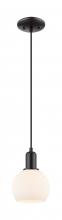 Innovations Lighting 716-1P-BK-G121-6 - Athens - 1 Light - 6 inch - Matte Black - Cord hung - Mini Pendant