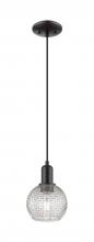 Innovations Lighting 716-1P-BK-G122C-6CL - Athens - 1 Light - 6 inch - Matte Black - Cord hung - Mini Pendant