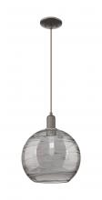 Innovations Lighting 716-1P-OB-G1213-12SM - Athens Deco Swirl - 1 Light - 12 inch - Oil Rubbed Bronze - Cord hung - Mini Pendant