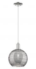 Innovations Lighting 716-1P-PN-G1213-10SM - Athens Deco Swirl - 1 Light - 10 inch - Polished Nickel - Cord hung - Mini Pendant