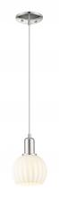 Innovations Lighting 716-1P-PN-G1217-6WV - White Venetian - 1 Light - 6 inch - Polished Nickel - Cord hung - Mini Pendant