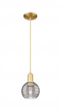 Innovations Lighting 716-1P-SG-G1213-6SM - Athens Deco Swirl - 1 Light - 6 inch - Satin Gold - Cord hung - Mini Pendant