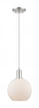 Innovations Lighting 716-1P-SN-G121-8 - Athens - 1 Light - 8 inch - Brushed Satin Nickel - Cord hung - Mini Pendant
