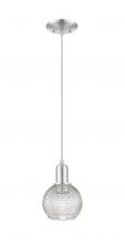 Innovations Lighting 716-1P-SN-G122C-6CL - Athens - 1 Light - 6 inch - Brushed Satin Nickel - Cord hung - Mini Pendant