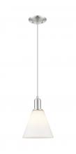 Innovations Lighting 716-1P-SN-GBC-81 - Berkshire Glass - 1 Light - 8 inch - Brushed Satin Nickel - Cord hung - Mini Pendant
