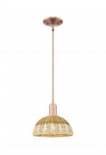 Innovations Lighting 716-1S-AC-NBD2-9-NAT - Natural Ballston Dome - 1 Light - 6 inch - Antique Copper - Mini Pendant