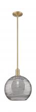 Innovations Lighting 716-1S-BB-G1213-12SM - Athens Deco Swirl - 1 Light - 12 inch - Brushed Brass - Stem hung - Mini Pendant