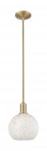 Innovations Lighting 716-1S-BB-G1216-8WM - White Mouchette - 1 Light - 8 inch - Brushed Brass - Stem hung - Mini Pendant