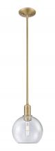 Innovations Lighting 716-1S-BB-G124-8 - Athens - 1 Light - 8 inch - Brushed Brass - Stem hung - Mini Pendant