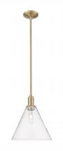Innovations Lighting 716-1S-BB-GBC-122 - Berkshire Glass - 1 Light - 12 inch - Brushed Brass - Stem hung - Mini Pendant